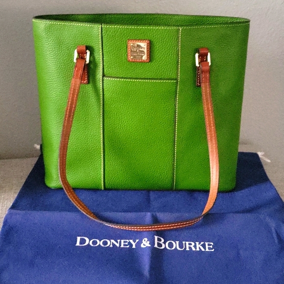 Handbags - Dooney and Bourke Lexington tote discontinued grass green pebbled leather